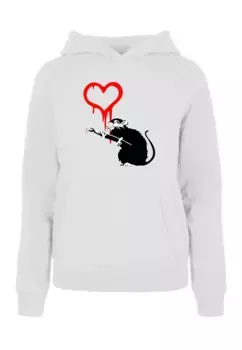 Толстовка Merchcode "Женская толстовка Merchcode Ladies Love Rat Hoody", белый