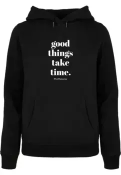 Толстовка Merchcode "Женская женская толстовка Merchcode Good Things Take Time Basic Толстовка ", черный
