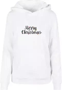 Толстовка Merchcode "Женская женская толстовка Merchcode Merry Christmas Lights Basic Hoody", белый