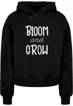 Толстовка Merchcode "Женская женская толстовка Merchcode Spring - Bloom and Grow Oversized Hoody", черный