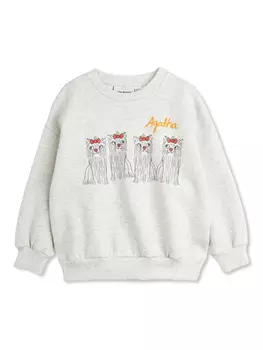 Толстовка Mini Rodini Agatha Dogs, серый