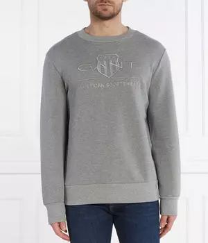 Толстовка мужская Gant с вышивкой, серый