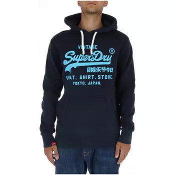 Толстовка мужская Superdry. с принтом, синий