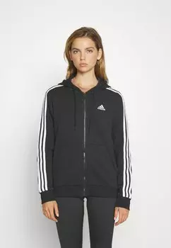 Толстовка на молнии Adidas, черно-белый