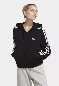 Толстовка на молнии Adidas, черно-белый