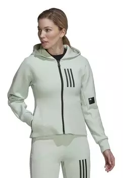 Толстовка на молнии Adidas, лен зеленый мел