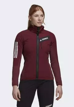 Толстовка на молнии Adidas W Tr Flooce Hdj, темно-красный