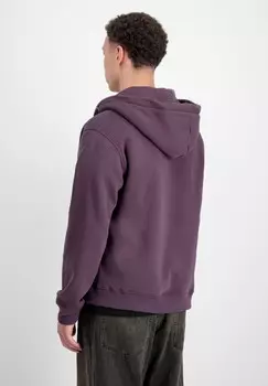 Толстовка на молнии BASIC SMALL LOGO Alpha Industries, фиолетовый
