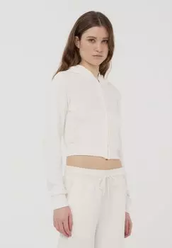 Толстовка на молнии CROP Terranova, белый
