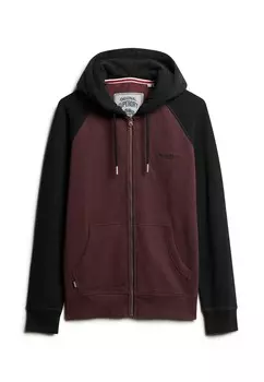 Толстовка на молнии ESSENTIAL BASEBALL Superdry, черный