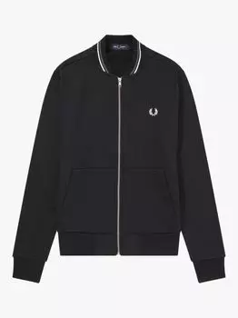 Толстовка на молнии Fred Perry, черная