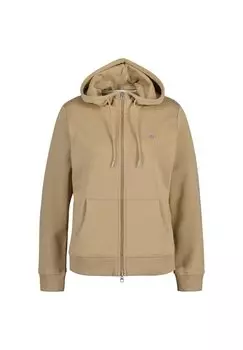 Толстовка на молнии GANT REGULAR SHIELD ZIP, хаки