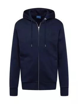 Толстовка на молнии Gant, темно-синий