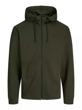 Толстовка на молнии JACK & JONES, зеленый