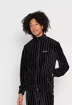 Толстовка на молнии Script Logo Pinstripe Trackjacket Sean John, черный/белый