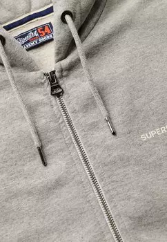 Толстовка на молнии Superdry, темно-серый