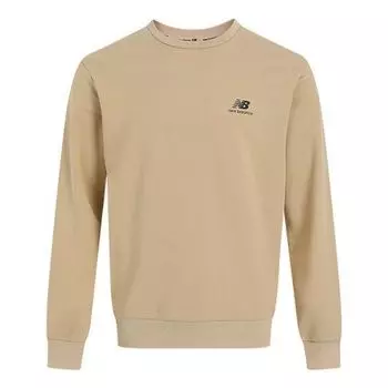 Толстовка New Balance Logo Printing Sports Round Neck Pullover Couple Style Khaki, хаки