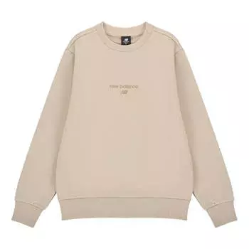 Толстовка New Balance Solid Color Round Neck Sports Pullover Khaki, хаки