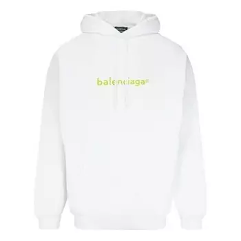 Толстовка new copyright medium fit hoodie 'white' Balenciaga, белый