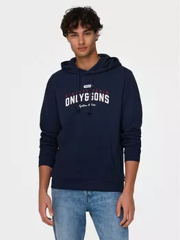 Толстовка обычного кроя Only & Sons, синий
