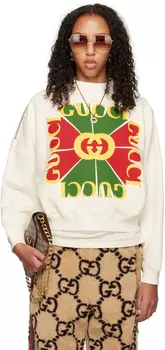 Толстовка Off-White с логотипом Interlocking G Gucci