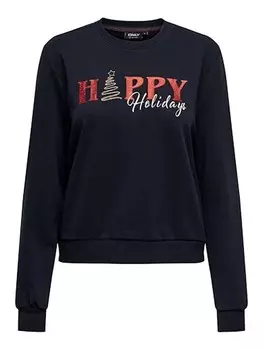 Толстовка ONLY Sweatshirt, темно-синий