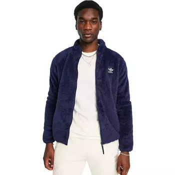 Толстовка Originals Essentials+ Fluffy Full Zip Fleece, темно-синий