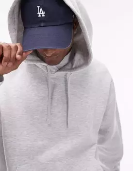 Толстовка оверсайз темно-серого цвета Topman