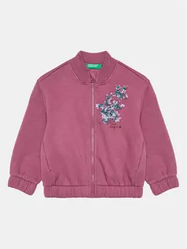 Толстовка оверсайз United Colors Of Benetton, фиолетовый