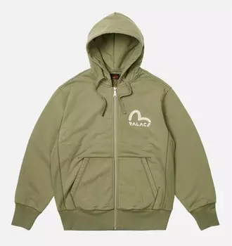 Толстовка Palace x Evisu Zip, зеленый