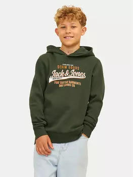 Толстовка regular fit Jack&Jones, зеленый