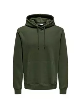 Толстовка regular fit Only & Sons, зеленый