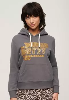 Толстовка RETRO GLITTER LOGO Superdry, серый