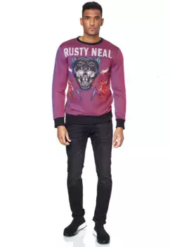 Толстовка Rusty Neal " Rusty Neal Sweater", с необычным принтом, цвет Mehrfarbig