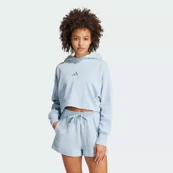 Толстовка с 3 полосками ALL SZN из французского терри Adidas, цвет Wonder Blue