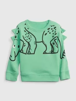 Толстовка с 3d динозавром Gap, зеленый