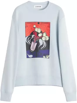 Толстовка с графичным принтом Lanvin, синий