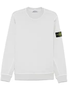 Толстовка с изображением компаса Stone Island, серый