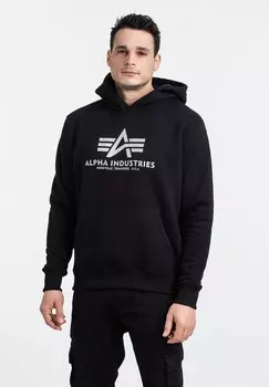 Толстовка с капюшоном Alpha Industries, черный