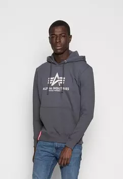 Толстовка с капюшоном Alpha Industries, серый