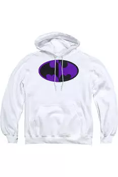 Толстовка с капюшоном Batman Split Symbol для взрослых Gildan, белый