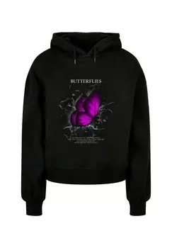 Толстовка с капюшоном BUTTERFLIES Merchcode, черный