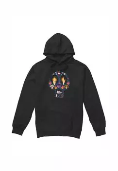 Толстовка с капюшоном COCO DAY OF THE DEAD SKULL WITH MIGUEL ERNESTO HECTOR PRINT Disney, черный