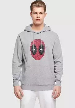 Толстовка с капюшоном DEADPOOL HEAD OF ROSES ABSOLUTE CULT, светло-серый
