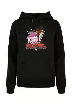 Толстовка с капюшоном DEADPOOL RIDES A UNICORN ABSOLUTE CULT, черный