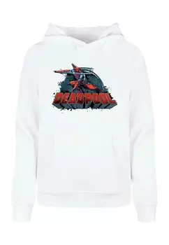 Толстовка с капюшоном DEADPOOL SWORD LOGO ABSOLUTE CULT, белый