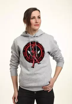 Толстовка с капюшоном DEADPOOL WOLVERINE AIM FOR THE MIDDLE Marvel, цвет Mottled Light Grey