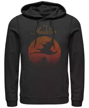 Толстовка с капюшоном Disney Men's Aladdin Jasmine Silhouette Over Agrabah Fifth Sun, черный