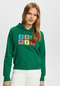 Толстовка с капюшоном Esprit, темно-зеленый