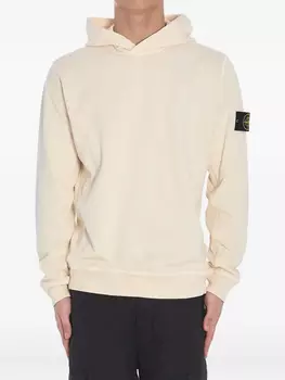 Толстовка с капюшоном из хлопка Stone Island, нейтральный